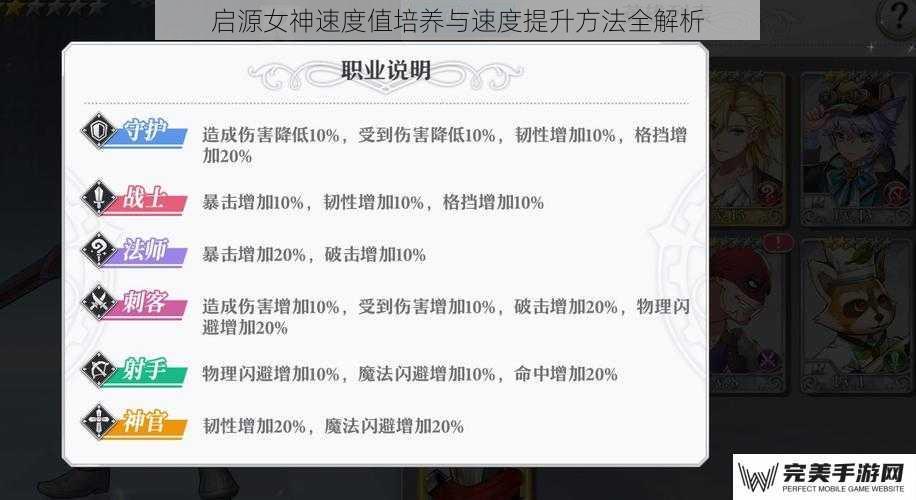 启源女神速度值培养与速度提升方法全解析