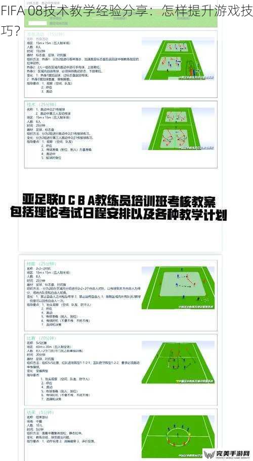 FIFA 08技术教学经验分享：怎样提升游戏技巧？