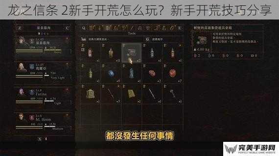 龙之信条 2新手开荒怎么玩？新手开荒技巧分享