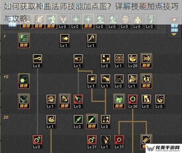 如何获取神曲法师技能加点图？详解技能加点技巧与攻略