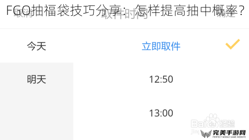 FGO抽福袋技巧分享：怎样提高抽中概率？