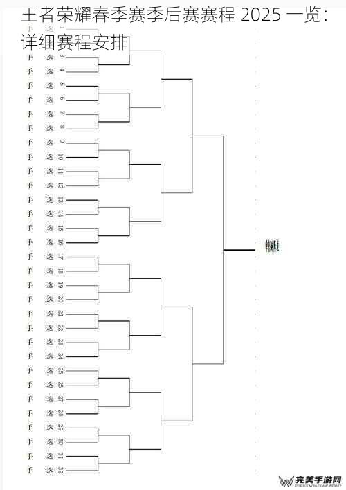 王者荣耀春季赛季后赛赛程 2025 一览：详细赛程安排