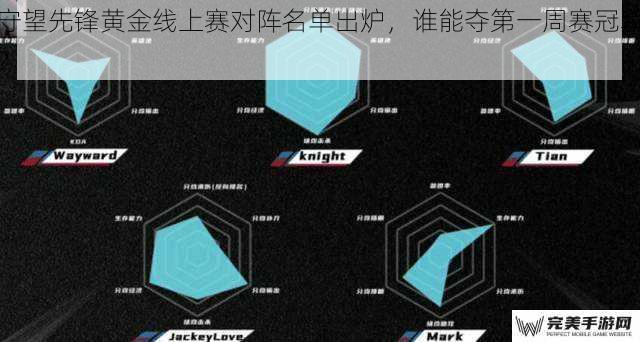 守望先锋黄金线上赛对阵名单出炉，谁能夺第一周赛冠军？