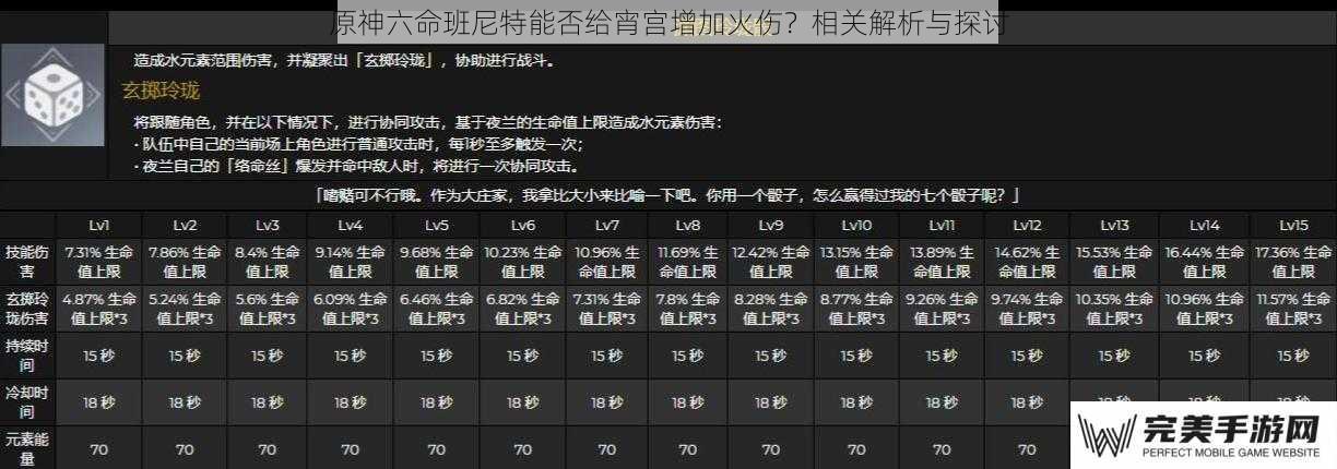 原神六命班尼特能否给宵宫增加火伤？相关解析与探讨