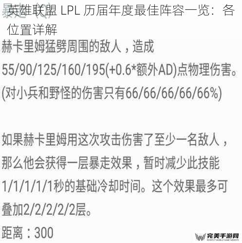 英雄联盟 LPL 历届年度最佳阵容一览：各位置详解