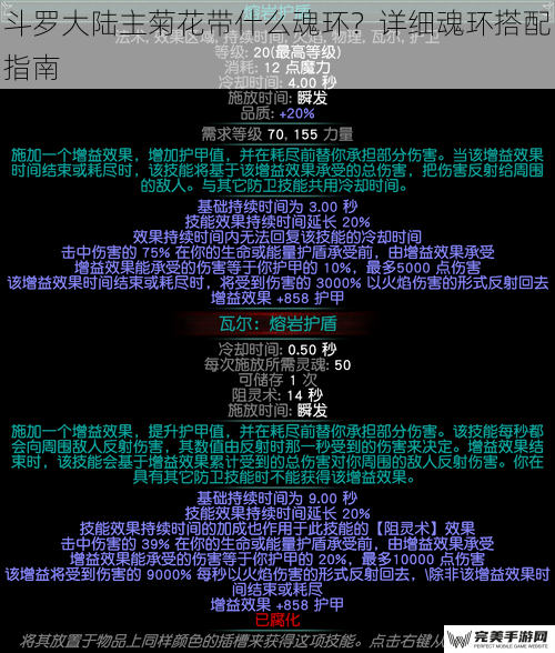 斗罗大陆主菊花带什么魂环？详细魂环搭配指南