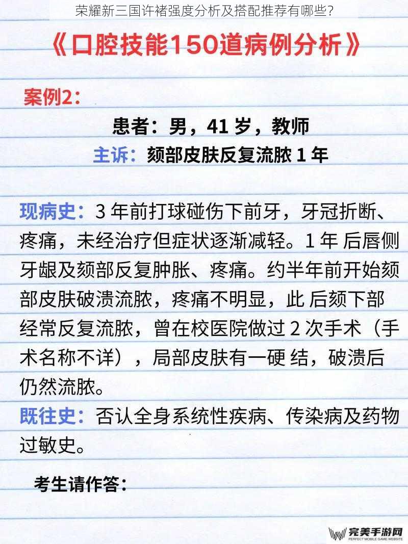 荣耀新三国许褚强度分析及搭配推荐有哪些？