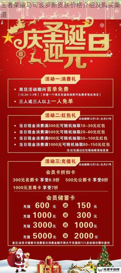 王者荣耀马可波罗新皮肤价格介绍及购买渠道