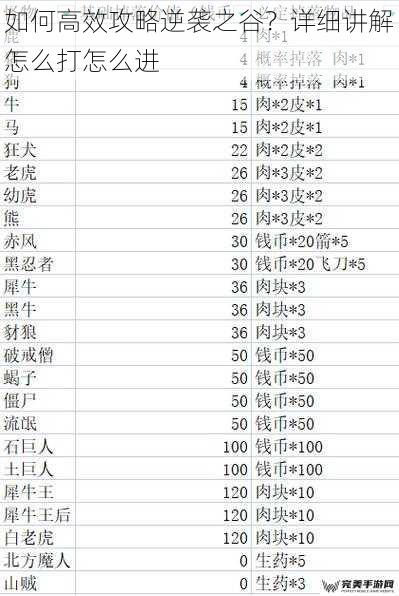 如何高效攻略逆袭之谷？详细讲解怎么打怎么进