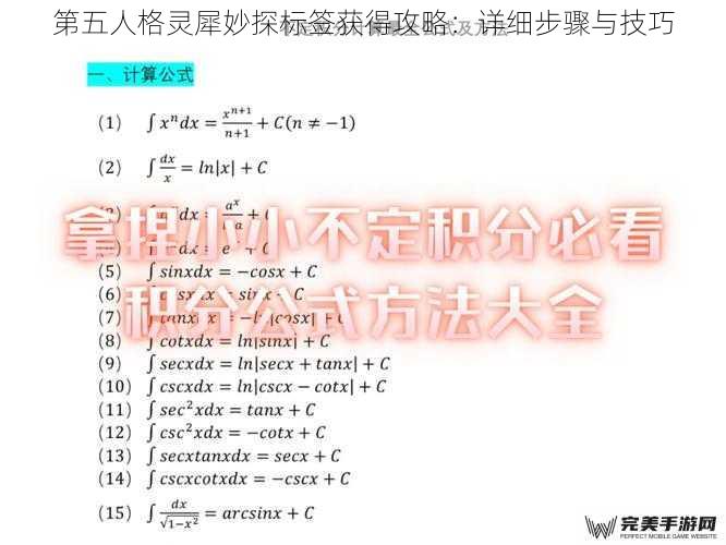 第五人格灵犀妙探标签获得攻略：详细步骤与技巧